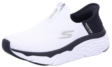 Skechers dam Max Cushion ing Elite sneakers, 4 UK, Vit textil svart trim, 40 EU