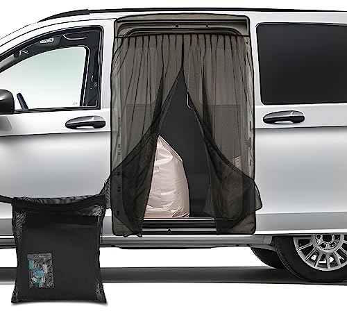 RVINGPRO Van Bug Screen for Sprinter, Universal Size Magnetic Mosquito Net for Ford Transit, ProMaster & Other Campervans, Motorhomes, RV Sliding Door Bug Mesh, Van Life Essentials (Small)