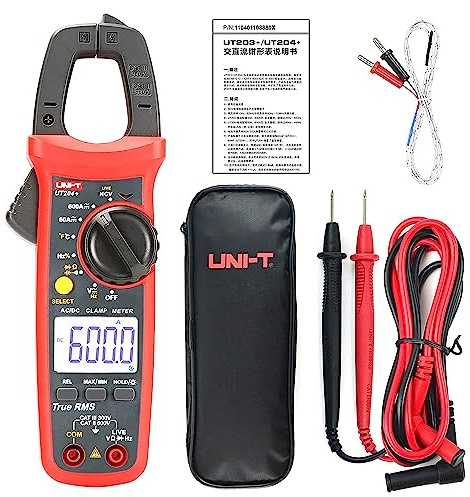UNI-T UT201+/UT202+/UT203+/UT204+/UT202A+ AC/DC 600A/600V Digital Ammeter Clamp Meter DC AC For Measuring Ammeter Voltmeter Ohm Tester(UT204+)