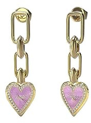 GUESS Boucles d'oreilles pour Femme Love Me Tender, Unitalla, Acier inoxydable, Pas de gemme