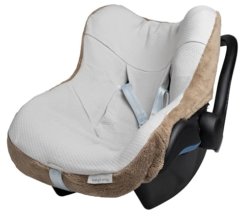 Baby's Only - Bezug Babyschale Cozy - Gruppe 0+ - Babyschalenbezug aus Teddystoff - Schonbezug für Autositz - für 3- und 5-Punkt-Gurte - Kindersitzbezug für Jungen und Mädchen - Clay