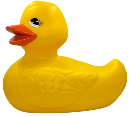 MIK funshopping Badeente Quietscheente Badewannenspielzeug (Ente XXL gelb)