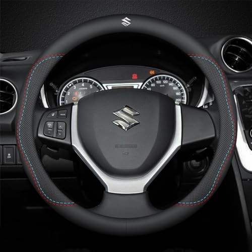 Auto Lenkradabdeckung Für Suzuki Swift Jimny Ignis Alto Vitara SX4 S-Cross Leder Lenkradschutz Rutschfestes Lenkradbezug Lenkradhüllen Innenzubehör,C