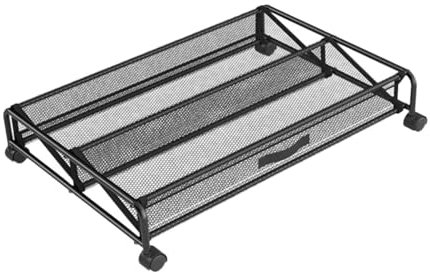 Milageto Scarpiera con Ruote, 75cmx68cmx13cm, Scaffale Portascarpe in Metallo, Archiviazione di Grande capacità, Ruotare 360°, Porta Scarpe per sotto Il Letto, sotto Il Gabinetto, Salva Spazio