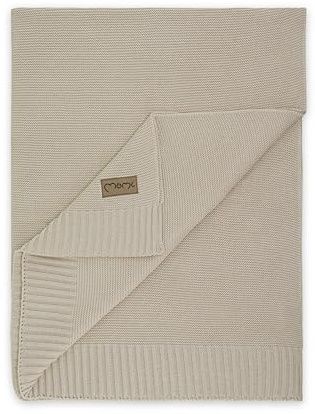 MoMi Hug Baby- und Kinderdecke, Maße 80 x 110 cm, gemütliche Decke aus 50% Baumwolle und 50% Bambusfasern, Strickdecke für Kinderwagen, Kinderwagen und Wiege