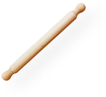 Large Wooden Rolling Pin for Baking with Profiled Palm Supporting Edges - Professional Standard Roll Wood Dough for Fondant, Pie Crust, Cookie, Pastry (40 X 4 CM)