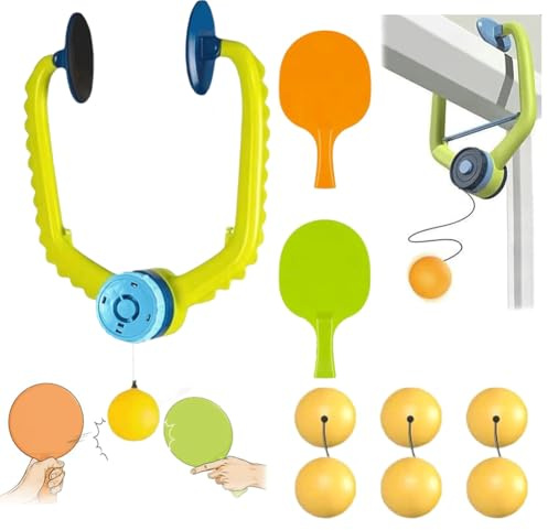 Juego de Ping-Pong Ajustable para Puerta - Kit de Iniciación de Tenis de Mesa Portátil para Marco de Puerta - Incluye Raqueta para Niños
