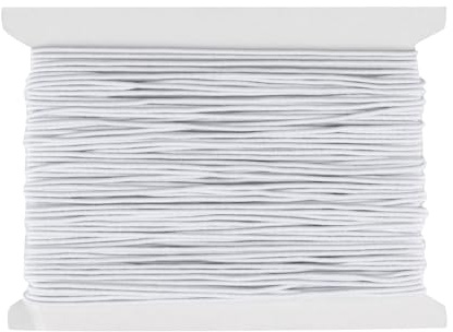 Stretchy White Bracelet String for Bracelet Making, 1mm x 20m | Elastic Thread, Colorful Elastic Cord String for DIY Necklaces Crafts Jewelry Making Pony Beads(White)