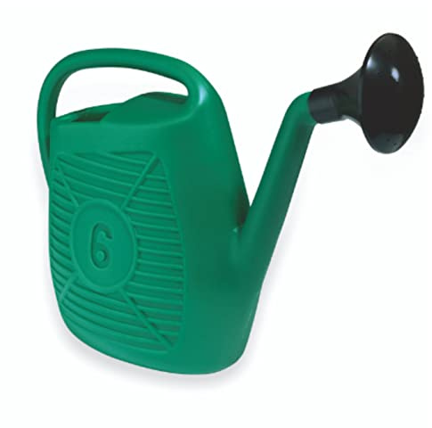Ecoplast | Annaffiatoio 6 Litri, Annaffiatoio da Giardino in Plastica Resistente, Verde, con beccuccio a doccia antigoccia, Made in Italy