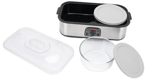 Jiawu 2L elektrisk yoghurtmaskin med stor kapacitet, temperaturkontroll och smart timer, multifunktionell automatisk grekisk yoghurtmaskin, hemlagad yoghurt är lätt att använda (EU -plugg)