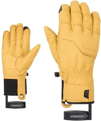 Ziener Guanti da sci GISMON-Z da uomo/sport invernali | Primaloft, pelle, touch, abbronzatura, 8
