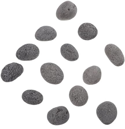 Mipcase Pietre Vulcaniche Naturali Lava per Braciere da Patio 1 kg, Rocce Laviche Paesaggistiche Resistenti e Riutilizzabili per Stufa e Riscaldatore Esterno, Pietre per Giardino e Barbecue