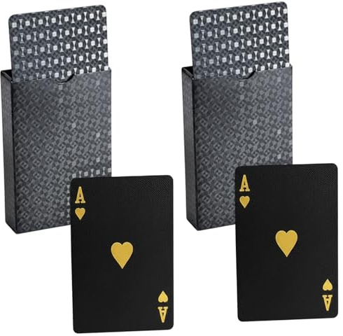 STAVHERT 2 Stück Spielkarten, Poker Karten, Playing Cards, Poker Kartendeck, wasserdichte Spielkarten Plastik, Ideal für Strand und Camping, Poker Kartendeck Hochwertig mit Rutschfester Oberfläche