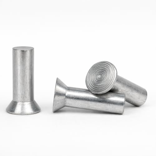 Lot de 20 rivets M4 (4 mm x 12 mm) à tête fraisée en aluminium massif DIN661 pour montage métallique et mécanique – D06B
