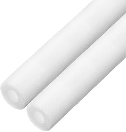 QUARKZMAN 2 Stück Rohrisolierschaumrohr Rohrisolierung 20mm (13/16 Zoll) Innendurchmesser 30mm Außendurchmesser 3ft Frostschutz Für Kupferrohr Weiß
