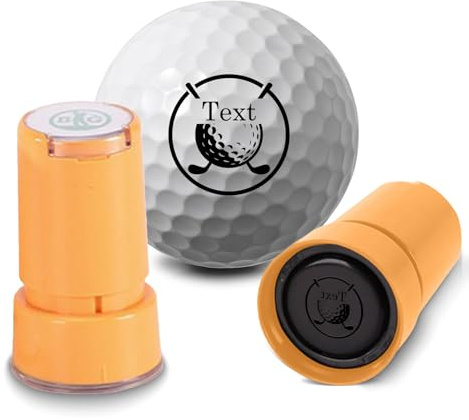 Generisch Golfball Stempel Personalisiert mit 3ml Tinte, Golf Zubehör, Golf Geschenk für Golfer Maenner Herren, Verschiedene Designs verfügbar