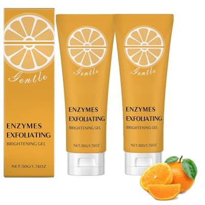 Orange Enzymes Exfoliating Gel Exfoliating Gel, Exfoliante de Enzimas Naranja para Cuerpo y Cara, Limpieza profunda e Hidratante, Exfoliating Brightening para todos los tipos de piel (2 unidades)