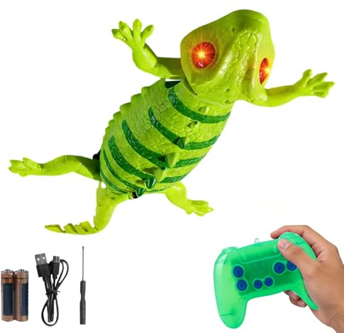 Jouet Gecko Qui grimpe au Mur | Jeu Amusant de répétition avec télécommande de 2 Modes et lumière Qui s' – Robot Gecko Mural Jouets pour