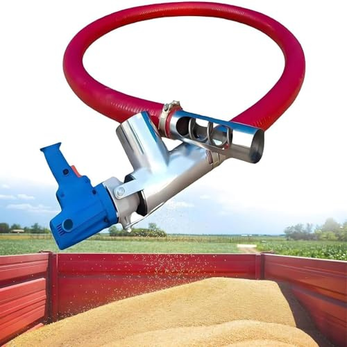 DDZJTPP Bomba De Grano,Transportador De Tornillo Resistente 1500W para Polvo,Granos,Cemento Y Arena,Manguera 1,5 M,Máquina De Transferencia De Polvo Alimentadora De Tornillo Doméstica Withoutstand