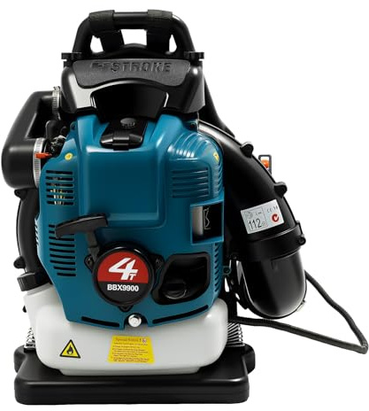 Soplador de hojas de gasolina, soplador de hojas de mochila de 75,6 cc con motor de 4 tiempos, arranque manual, soplador de hojas de mochila con gasolina de más de 92 octanos, arranque manual, ajuste