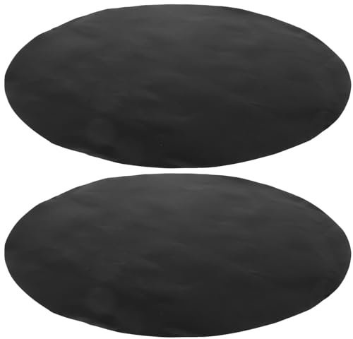 CHICAMPERA 2pièces Tapis de Cuisson Barbecue Rond Antiadhésif Protection Sol et Grill Résistant Feu pour Camping et Barbecue Extérieur