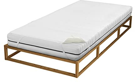 Sleep & Protect wasserundurchlässige Molton-Matratzenauflage 0808315 weiß 1x 90x200 cm