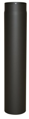 Kamino - Flam Tuyau de Poêle Ø 150 mm, Tube Droit pour Conduit de Fumée en Acier Laqué Senotherm, Conduit de Cheminée Longueur env. 750 mm, Tuyau de Raccordement Testé EN-1856-2, Noir