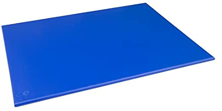 Hygiplas Planche à découper haute densité, Code couleur bleu, Préparation des produits à base de poisson cru, Taille : 12 (H) x 600 (L) x 450 (L) mm, Planche à découper en PEHD, J009