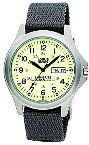 Lorus Men's Analogue Quartz Watch with Fabric and Canvas Strap – RXF41AX7