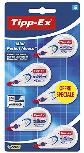 Tipp-Ex Mini Pocket Maus Korrekturroller, Blisterverpackung mit 5 Stück