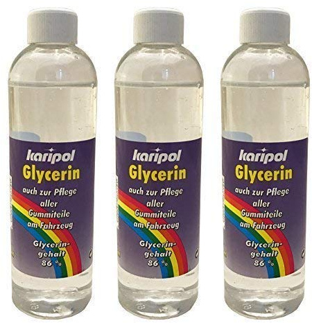 Preisjubel 6 x 250ml karipol Glycerin, Gummipflege z.B. für Auto, Gummireiniger