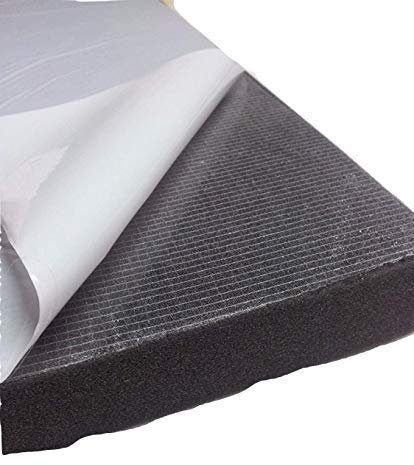 4 Stk Glatt Schaumstoff Selbstklebend Dämmung Schallschutz 100x50x4,Anth/Schwarz)