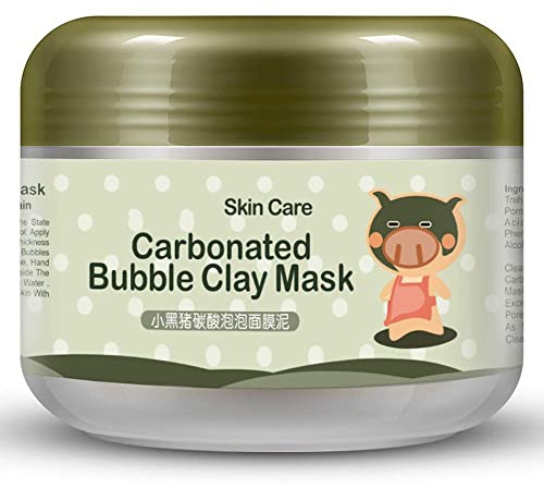 Carbonated Bubble Clay Mask sprudelt Schlamm-Maske 3.52 Unze. Natural Moisturize Tiefenreinigung Gesichtsmaske Sleeping Whitening Feuchtigkeitsspendende Schlammmaske mit Silikonmaske Pinsel