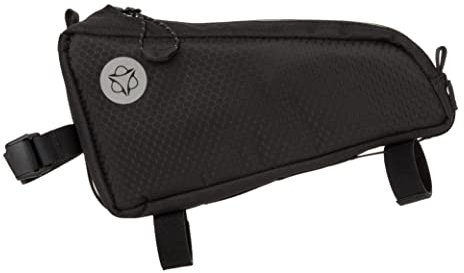 AGU Top-Tube Fahrrad Rahmentasche, 0,7L Rahmentasche Fahrrad Wasserabweisend, Reflektierend, Einfache Montage, 100% Recyceltes Polyester - Schwarz