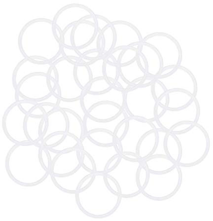 O-Ringe aus Silikon, 19 mm Außendurchmesser, 16 mm ID 1,5 mm Breite, VMQ Dichtung, für Kompressor-Ventile, weiß, 30 Stück