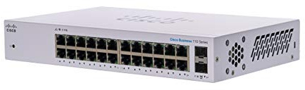Cisco Business CBS110-24T-UK Switch (24 Port GE 2 x 1G SFP geteilt, limitierter lebenslanger Schutz, CBS110-24T-UK)