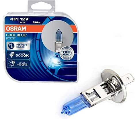 JURMANN 2x H1 80W 12V Cool Blue Boost Hyper Blue 5000K 62150CBB-HCB Super Weiß Xenon Effekt Ersatz Scheinwerfer Halogen Auto Lampe - Off-Road