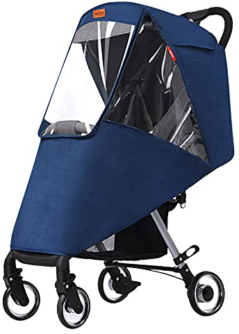 Habillage Pluie pour Poussette en EVA Housse Universelle pour Poussettes d'enfant Housse de Pluie Imperméable Protection Contre Pluie Vent Neige Landeau Habillage-pluie avec Bonne Circulation l’air
