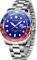 SAPPHERO GMT Uhren Herren Schweizer Quarzwerk Duale Zeitzone 100M Wasserdicht Herrenuhr Elegante Business Casual Armbanduhr Herren Silber Edelstahlband mit Leuchtender Kalender Geschenk fur Männer