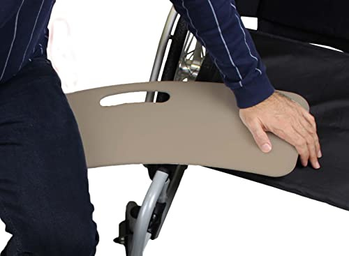 FabaCare Rutschbrett für Rollstuhlfahrer EasyTransfer wave, Transferbrett gebogen mit Griff, Transferhife vom Rollstuhl, Auto und Bett, bis 130 kg, Länge 67 cm