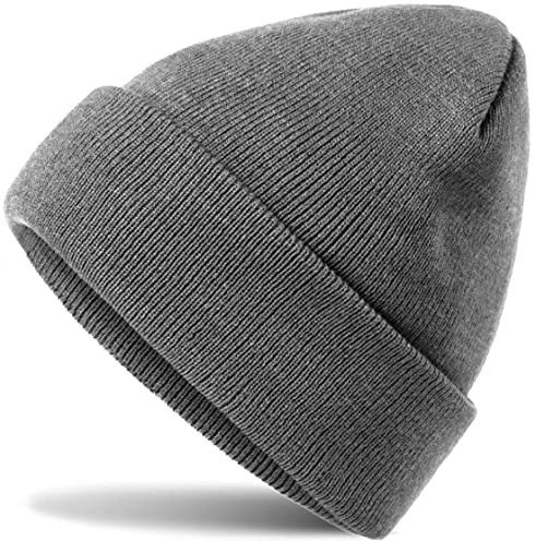 Hatstar Wintermütze | Damen Beanie Mütze | Herren Feinstrick Beanie | für Frauen Männer Unisex | Cuffed Hats Weich & Warm