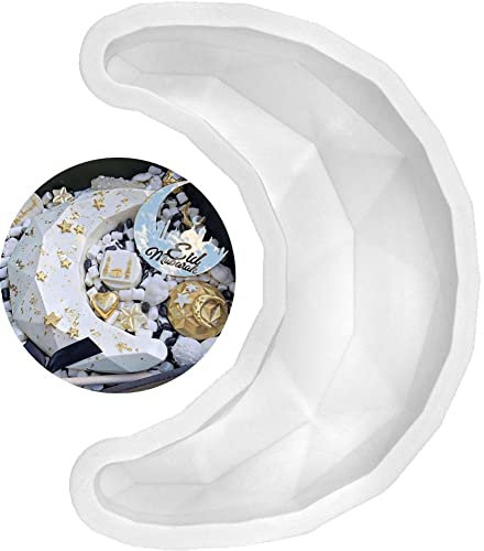 Ericetion Moule De Gâteau en Silicone en Forme De Lune 3D Grand Crescent Mousse Cake Pain Pain Moules De Boulange
