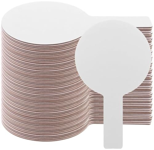60 Stück trocken abwischbare Antwort-Paddel, doppelseitige Mini-Whiteboards, kleine Whiteboards, trocken abwischbar, Schilder, Auktionspaddel für Klassenzimmer, Unterricht, Büro, Meeting, Abstimmung,