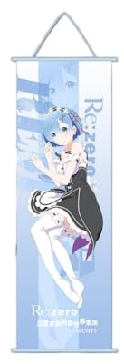 1 x Re:Zero Scroll-Poster, Wandbehang, geschmiedetes Stoffgemälde, Dekor (Stil 1)