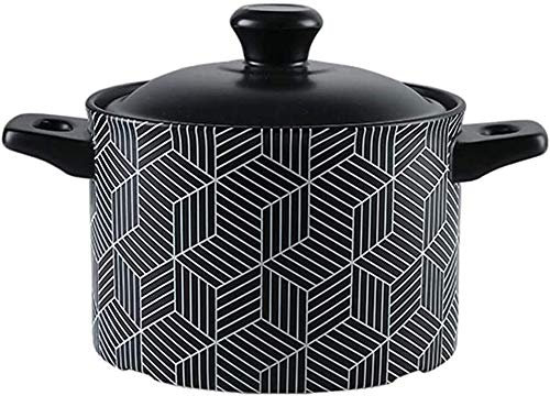 Cazuela Sartén Sostenible Resistente Al Calor,Cacerola De Cerámica Con Tapa,Ideal Para Estofar Cocción Lenta A Fuego Lento (Tamaño:2.5L,Color:Olla De Sopa) (Olla De Sopa Grande 4.5L) (Olla De Leche 1L