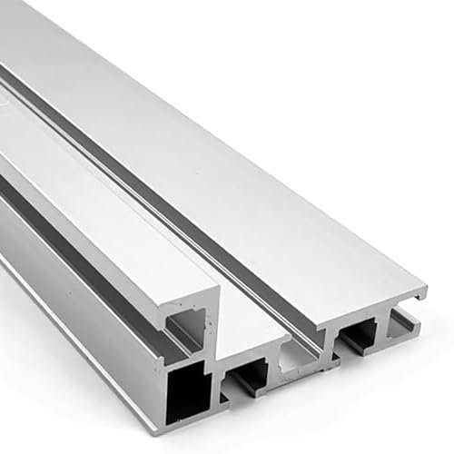 Rail à onglet à rainure en T 75 type 1200 mm - Rail de guidage en T en aluminium - Guide à onglet à rainure en T DIY - Pour le travail du bois, scie circulaire de table - Mini rail en T pour fixation
