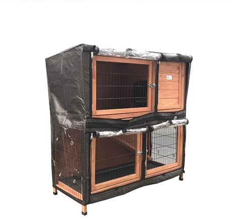 Bunny Business 104,1 cm große Abdeckung für Deluxe-Doppeldecker-Stall für Kaninchen/Meerschweinchenstall mit Schiebewannen und Rampe (BB-41-DDL-FG-Cover), nur Abdeckung, kein Stall