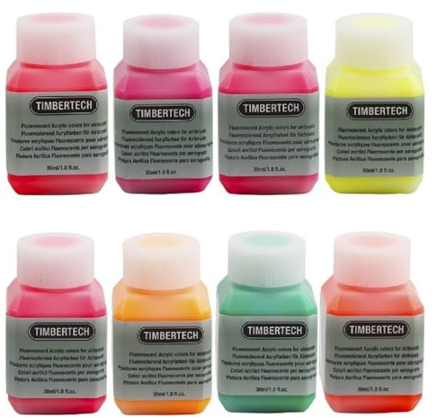 Timbertech 30 ml Colore aerografo SET 8 FLUO
