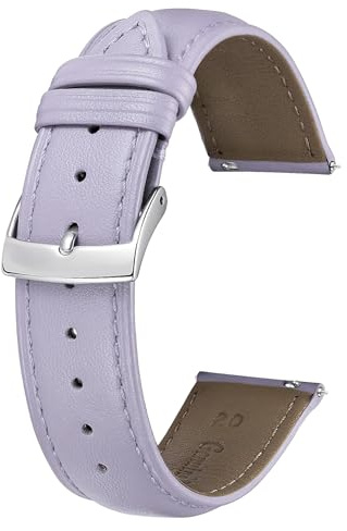 BINLUN Leder Uhrenarmband 22mm 21mm 20mm 19mm 18mm 16mm 14mm 12mm Mehrfarbige Uhrenarmbänder für Damen Herren Ersatz Schnellverschluss Lederarmband Uhren Armband