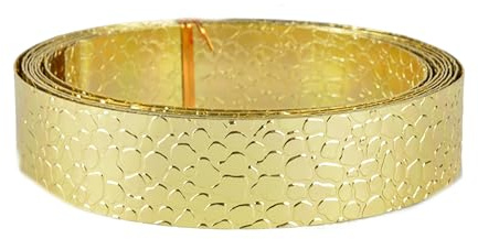Aluminiumdraht Steinoptik Ø 5mm/15mm/30mm in verschienden Farben (Gold, Ø 15mm breit - 5m lang)